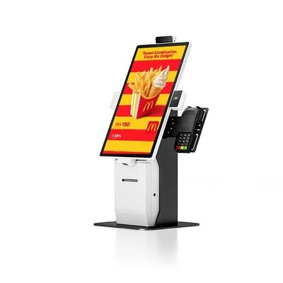 Borne de commande tactile 21,5" avec écran tactile capacitif 10 points et résolution 1920x1080 pour restaurants de restauration rapide
