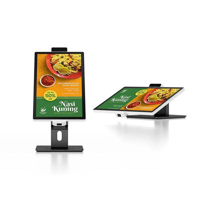 Borne de commande tactile 21,5" avec écran tactile capacitif 10 points et résolution 1920x1080 pour restaurants de restauration rapide