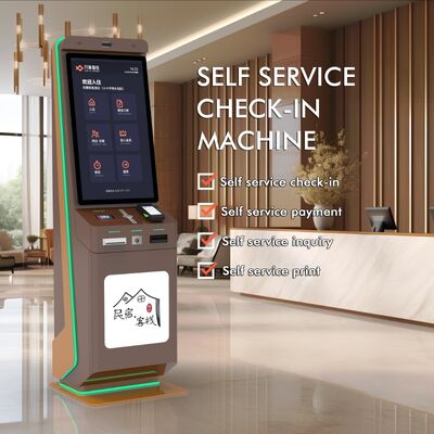 Borne de réservation d'hôtel en libre-service tactile capacitive 10 points avec résolution 1920x1080 et conception sur pied