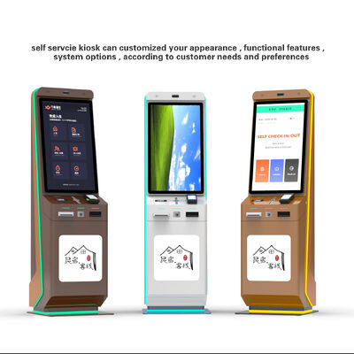 Borne de réservation d'hôtel en libre-service tactile capacitive 10 points avec résolution 1920x1080 et conception sur pied