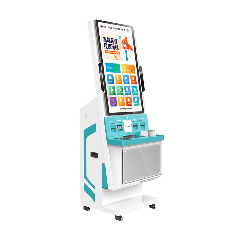 Borne de paiement tactile médicale CE de 32 pouces avec écran tactile capacitif pour l'enregistrement des patients à l'hôpital
