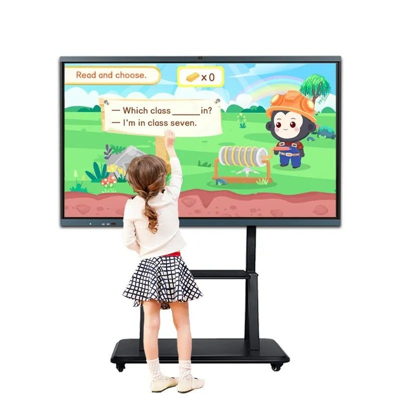 Tableau blanc interactif de 86 pouces avec résolution 4K et 20 points infrarouges tactiles