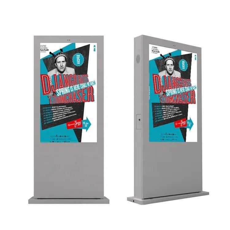 Affichage d'écran publicitaire extérieur IP65 de 55 pouces haute luminosité pour affichage numérique résistant aux intempéries