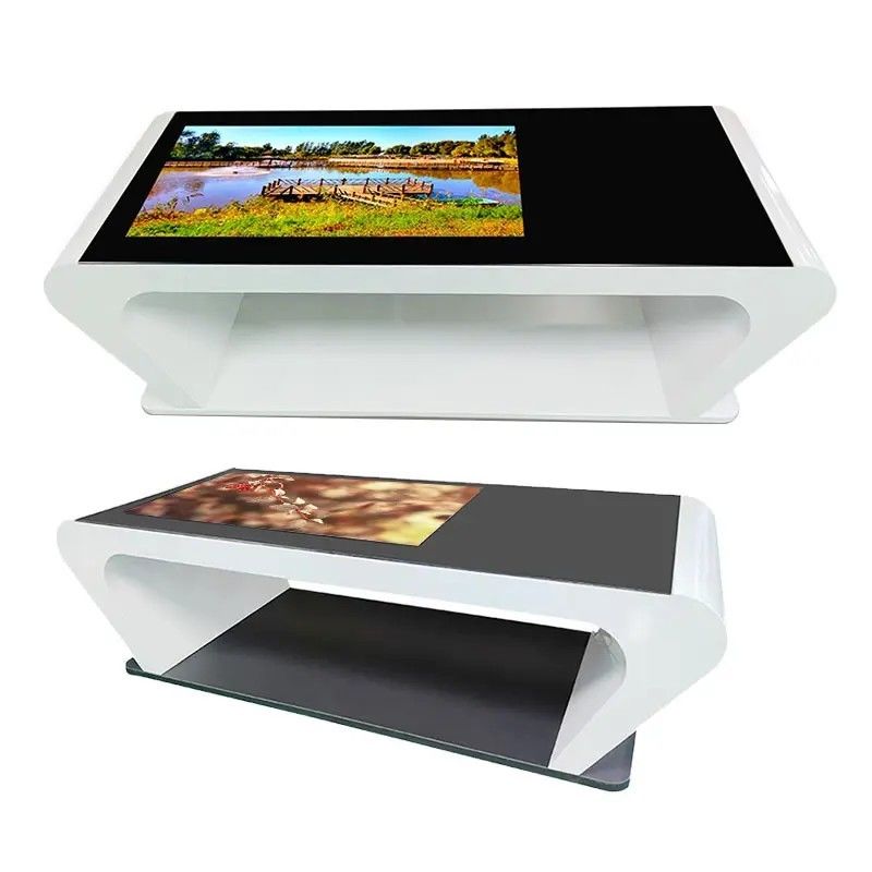 Table à écran tactile interactif de 55 pouces avec charge sans fil et table à café intelligente multi-touch