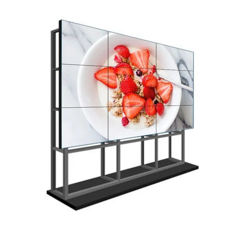 Mur d'assemblage LCD de 55 pouces avec résolution 4K et écran à bords étroits pour applications de mur vidéo