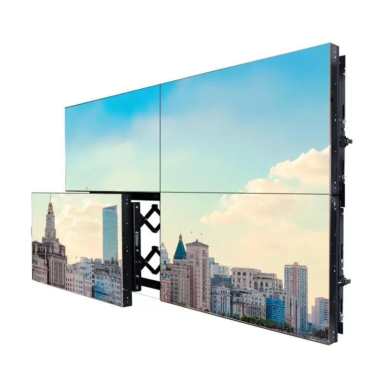 Paroi d'épissage LCD à résolution 4K de 65 pouces avec bordure de 3,5 mm pour affichage de paroi vidéo haute définition