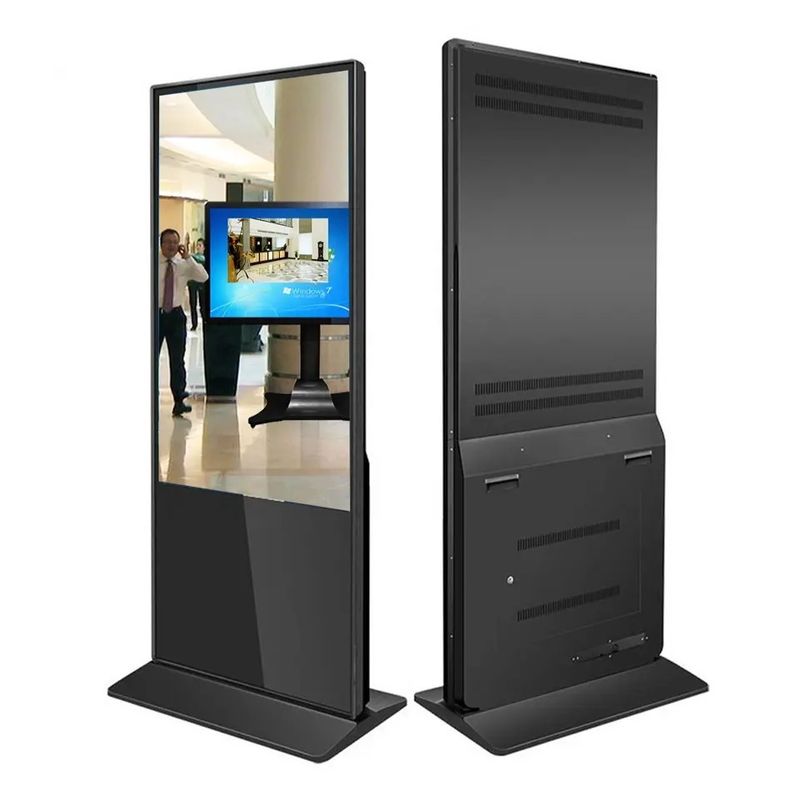 Écran publicitaire LCD autoportant de 43 pouces avec système Android, lecteur vidéo de signalisation numérique