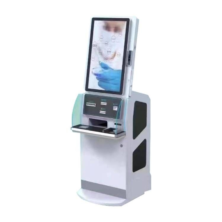 Kiosque d'auto-service à écran tactile de 32 pouces doté d'une puissance de 67 W et de fonctionnalités personnalisables pour le check-in à l'hôpital