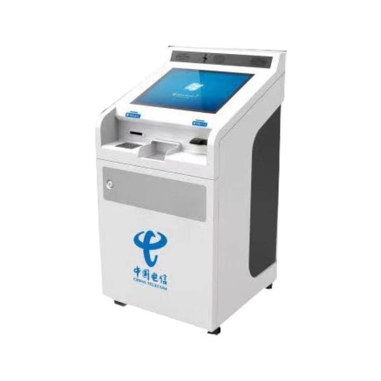 Kiosque interactif à écran tactile capacitif de 19 pouces pour le hall d'affaires des télécommunications avec des options personnalisables