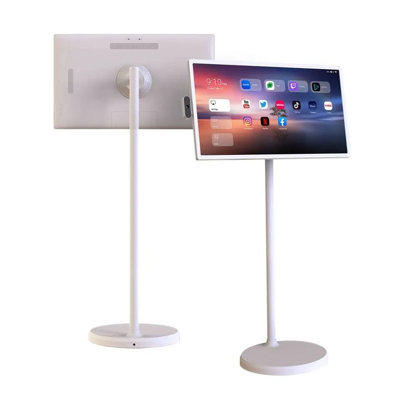 Système d'exploitation Android Smart Digital Kiosk Écran tactile sans fil mobile intégré à la batterie 32 pouces