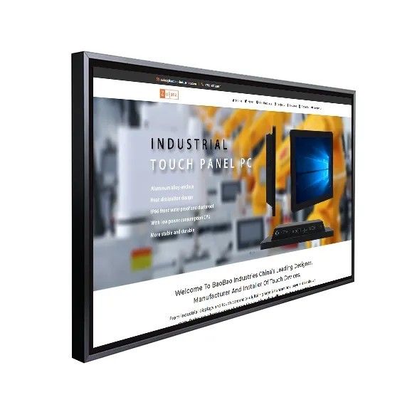 Moniteur tactile infrarouge de 55 pouces, écran LCD mural avec toucher capacitif 10 points