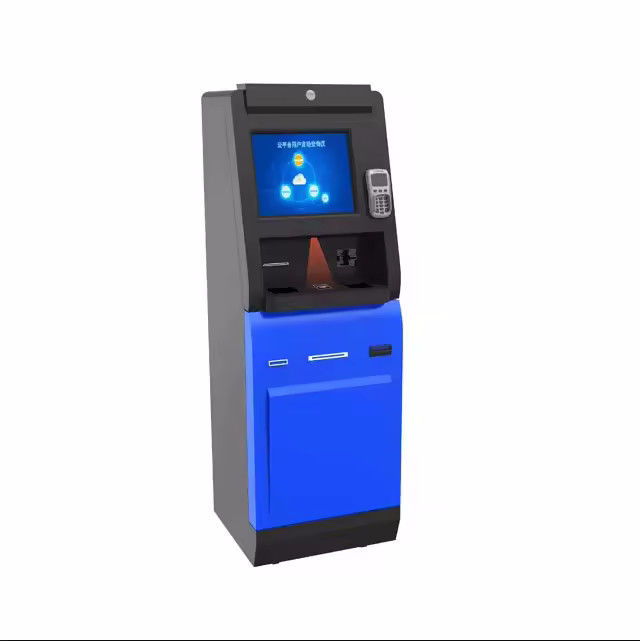 Kiosque d'auto-contrôle avec scanner de code-barres, lumières LED et carte de désordre