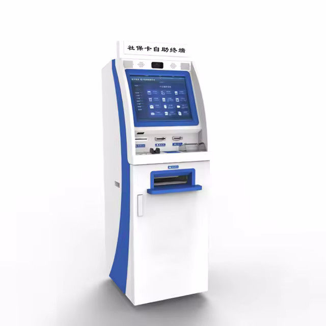 Borne de libre-service personnalisable avec reconnaissance faciale et écran de 21,5/24/27/32 pouces pour un service autonome efficace