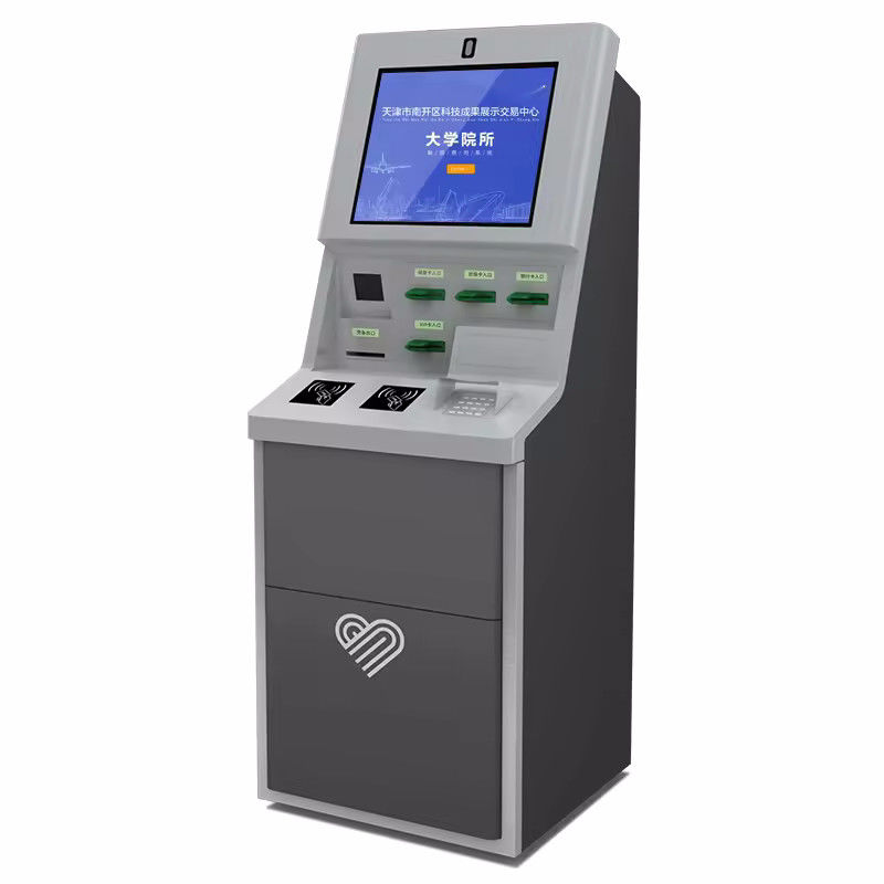 21.5/24/27/32 pouces Kiosque d'auto-enregistrement avec prise en charge linguistique personnalisable et distributeur de cartes pour un service en libre-service efficace