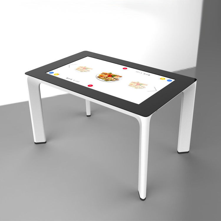 Tableau d'écran tactile interactif multi-touch avec jambes amovibles et ordinateur de bureau plein verre CPU Intel Core I5