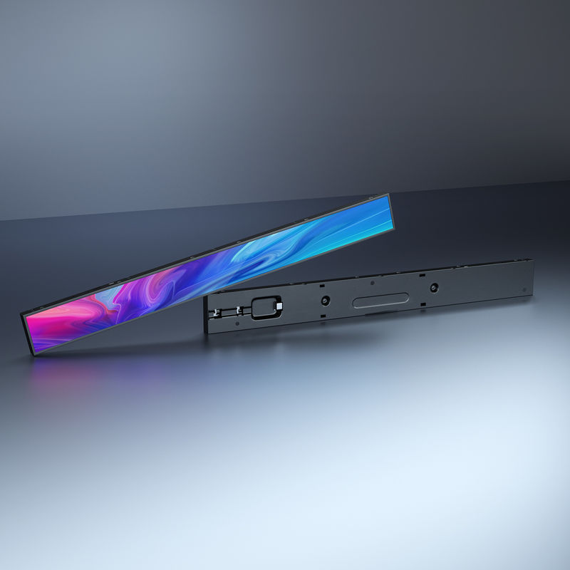 Écran publicitaire LCD avec une luminosité de 350cd/m2, une alimentation de 110-240V et un écran étiré pour la signalisation numérique commerciale