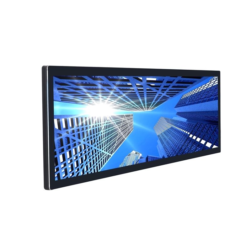 Écran tactile à bande avec résolution 3840 x 1080 et entrées HDMI, VGA, USB pour une luminosité personnalisée