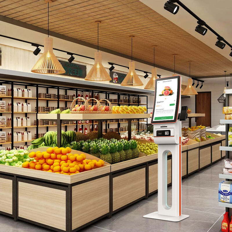 23.6" Vertical Screen Self Checkin Kiosk with 1920x1080 Resolution and Multi-OS Optional Software