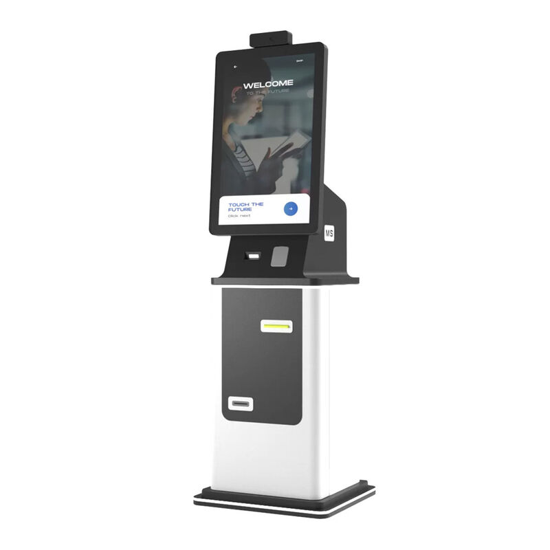 Kiosque de paiement en libre-service avec imprimante tactile Wi-Fi et finition en poudre RAL pour terminal d'accès public