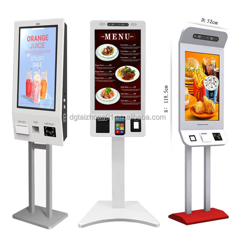 Kiosque à écran tactile debout au sol avec résolution 2K/4K et durée de vie de 60 000 heures pour les applications en libre-service